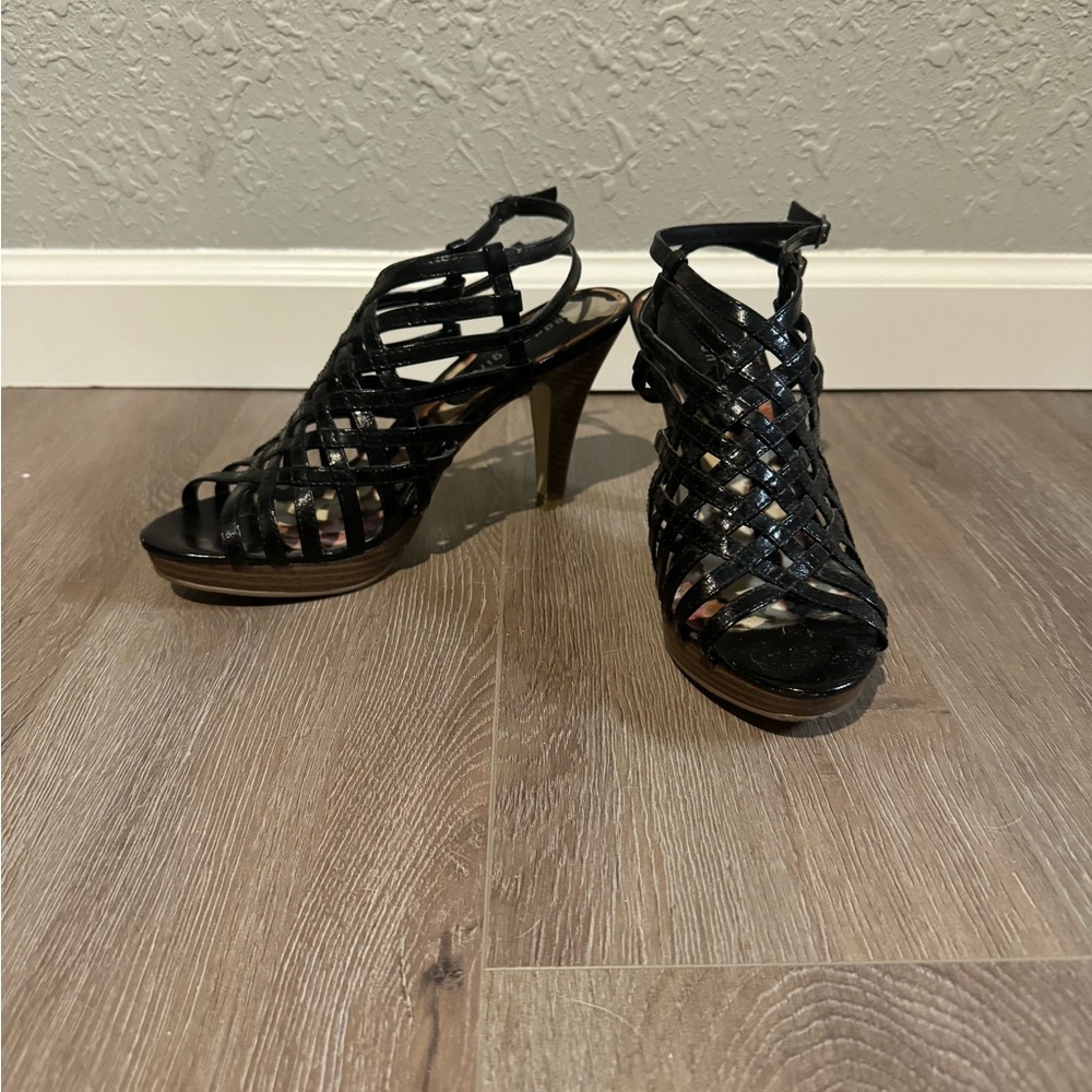 Madden Girl Black Strappy Heels Stiletto